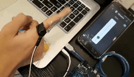 Measuring Hand Grip Strength with Flex Sensor on a Bluetooth connected mobile app using +1Sheeld+