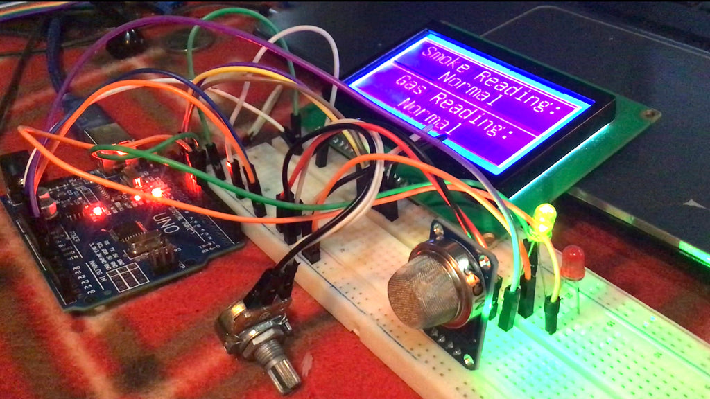 Interfacing 128 X 64 LCD Module with Arduino (3/3): MQ2 Gas/Smoke Sens ...