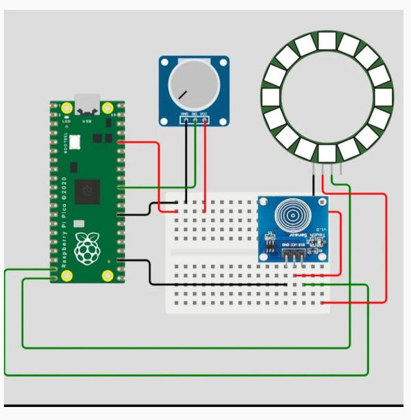 Digital Mood Lamp with Capacitive Touch Control using Raspberry Pi Pico