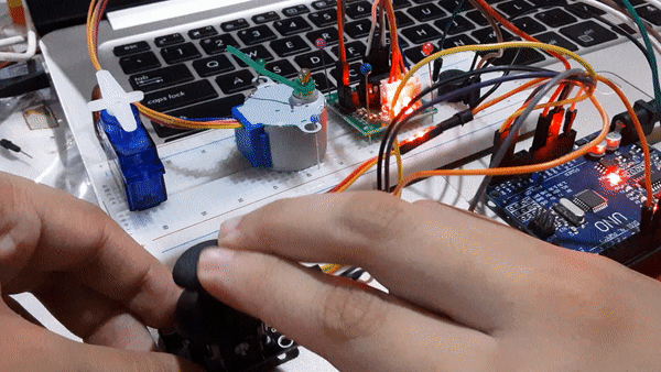 Arduino Joystick Motor Control (Servo Motor and Stepper Motor)