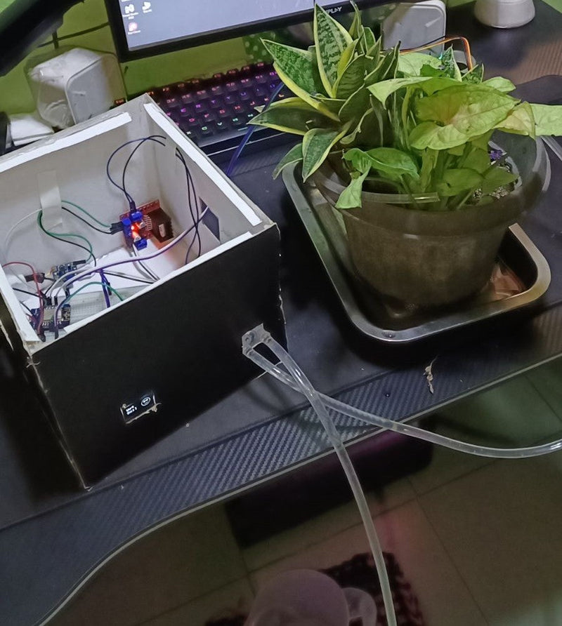Smart Plant Monitor with OLED Display + Auto Watering Using Wemos D1 Mini