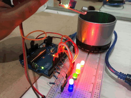 Controlling an LED (4/5): Music reactive LEDs using Sound Module