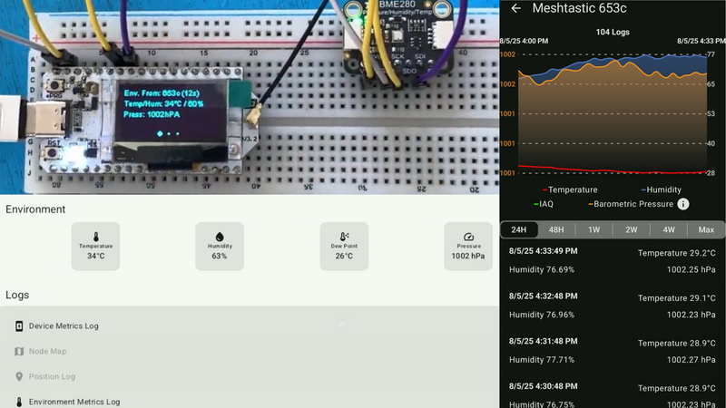 Autonomous Weather Sensor using Heltec Lora v3 ESP32 (Meshtastic Implementation)