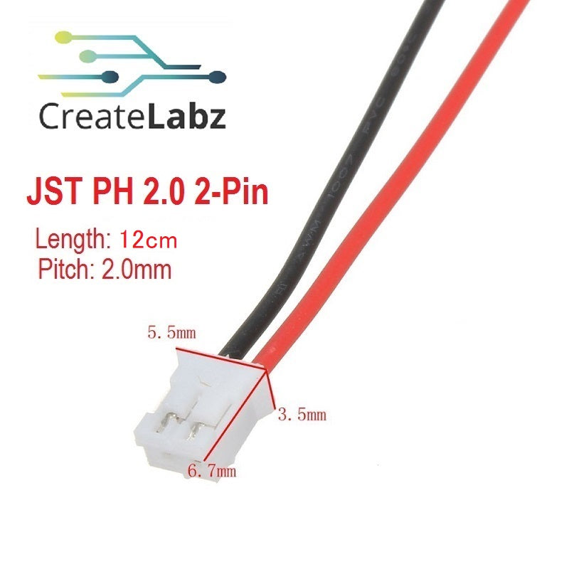 JST PH2.0 / XH2.5  Single Head Wire Connector (Option: 2pin / 3pin)