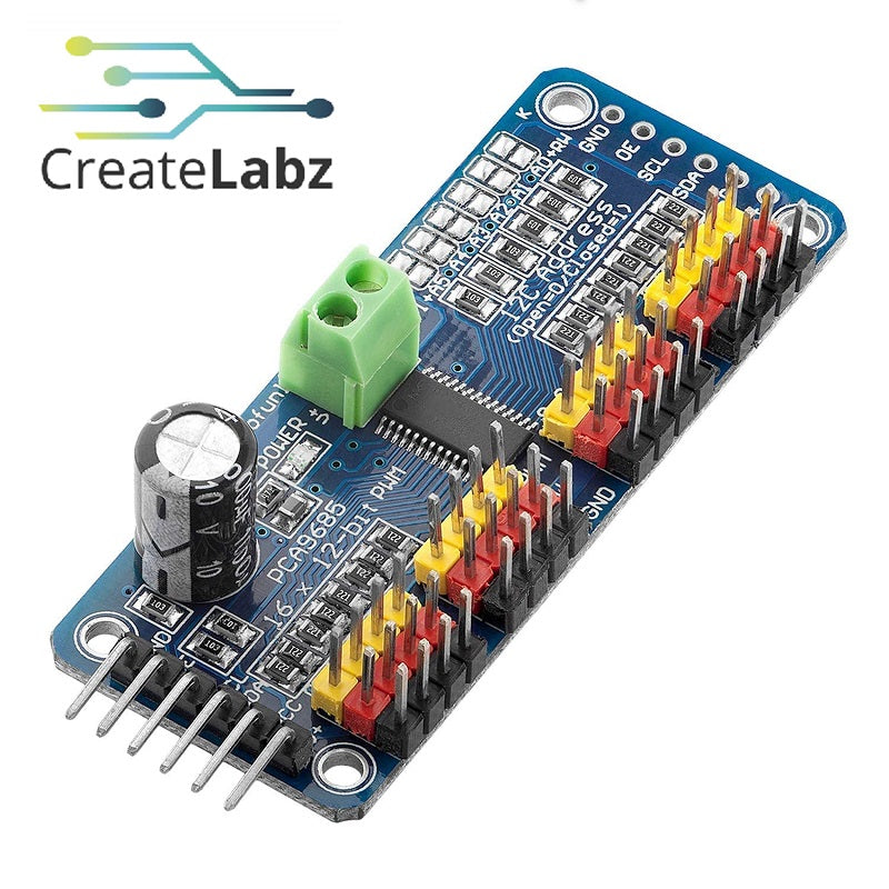 16-Channel 12-bit PWM Servo Driver Module, PCA9685