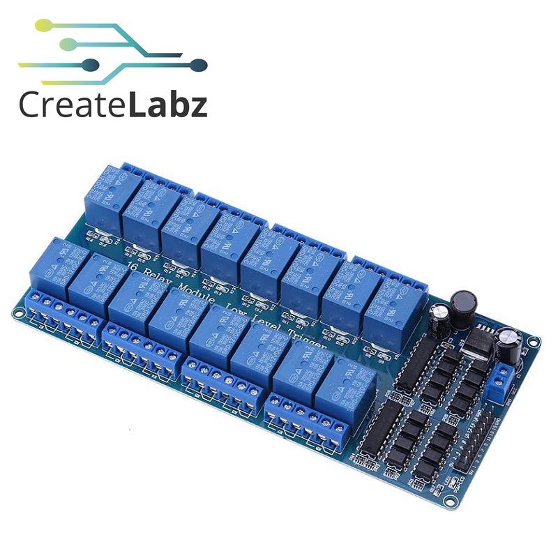 Relay Module  16-channel relay,  5V/12V low level trigger 10A contacts