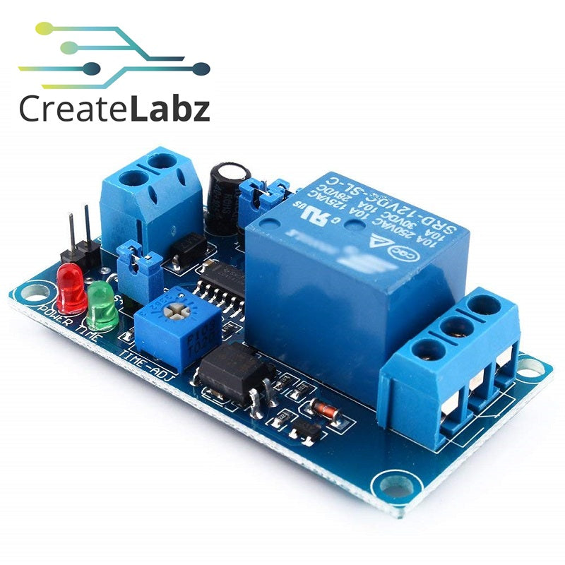 Relay Module, 1-Channel Relay 12V/10A Normally Open Delay