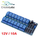 Relay Module  16-channel relay,  5V/12V low level trigger 10A contacts