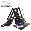 Mechanical Arm DIY Kit, with 4 servos Black/Blue Acrylic