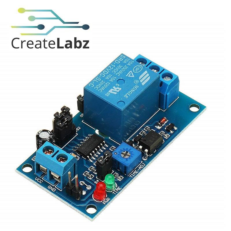 Time Delay Relay Module, 1-Channel 12V/10A Normally Open Delay Relay ...