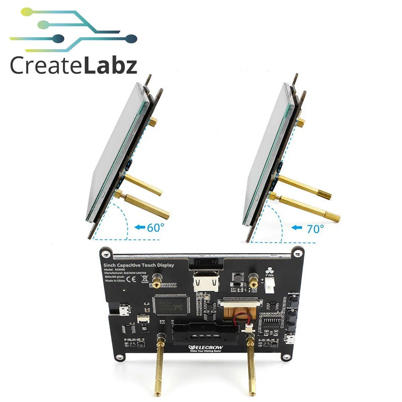 RC050 5 inch 800 x 480 Capacitive Touch LCD Display for Raspberry Pi/ PC/ SONY PS4