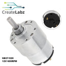 GB37-520 DC Geared Motor 12V 600RPM