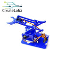 Mechanical Arm DIY Kit, with 4 servos Black/Blue Acrylic