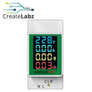 Peacefair PZEM-008 AC DIN Rail Meter, 50-300V/0-100A/0-30kW/0-1,999kWh