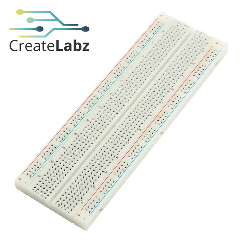 Breadboard Self-Adhesive white, 830 Tie points  16.5x5.5x1cm