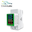Peacefair PZEM-008 AC DIN Rail Meter, 50-300V/0-100A/0-30kW/0-1,999kWh
