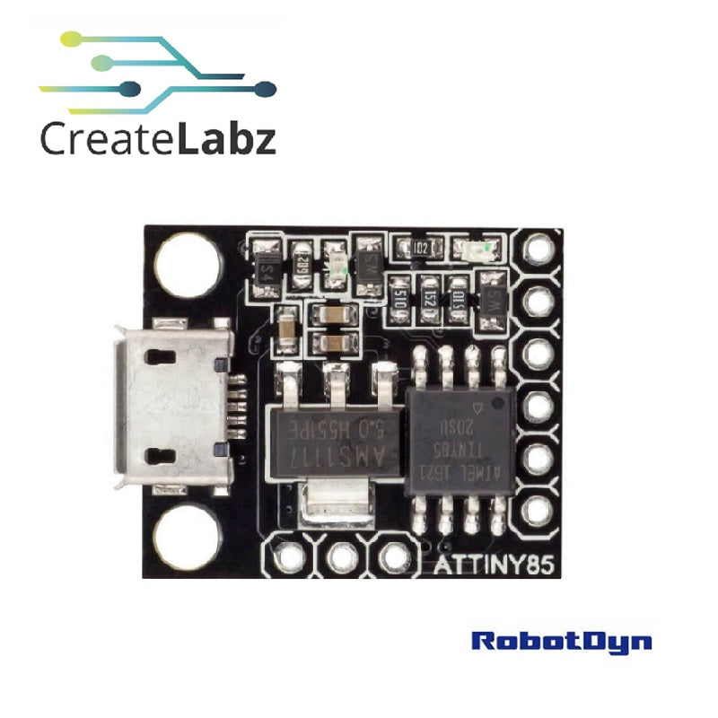 Mini ATtiny85 Micro-USB Development Board (Digispark compatible ...