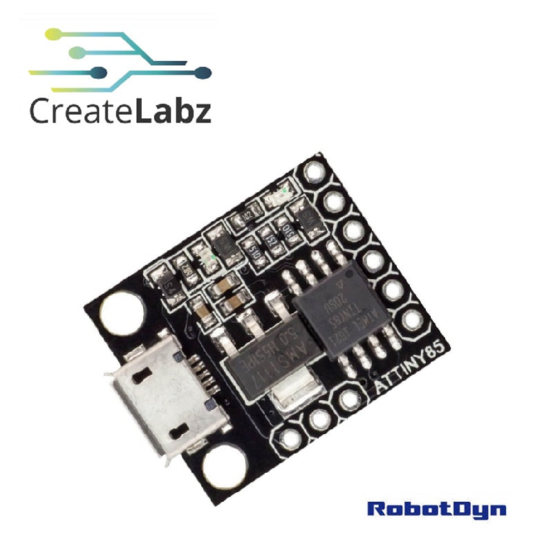 Mini ATtiny85 Micro-USB Development Board (Digispark compatible ...