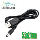 USB to DC Plug Connector Supply Socket Power Cable