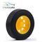 Rubber Wheel, Yellow, 42mm, Recessed Hub, for smart robot car