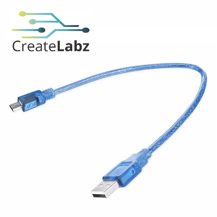 0.3m USB 2.0 A Male To Mini B 5pin Male PC Data Cable