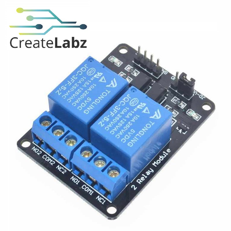 Relay Module 2-Channel relay, 5V low level trigger 10 A contacts