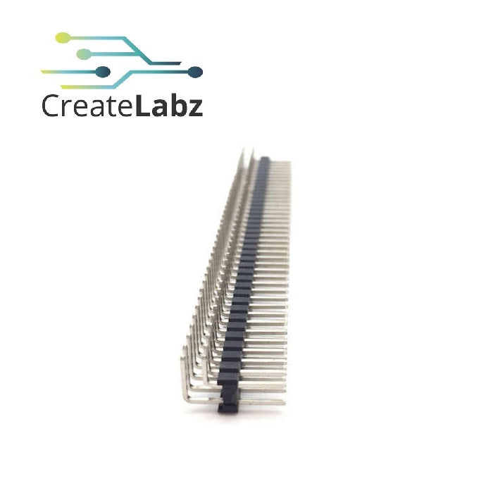 Male Pin Header  Right Angle 2x40 Dual Row 2.54mm pitch