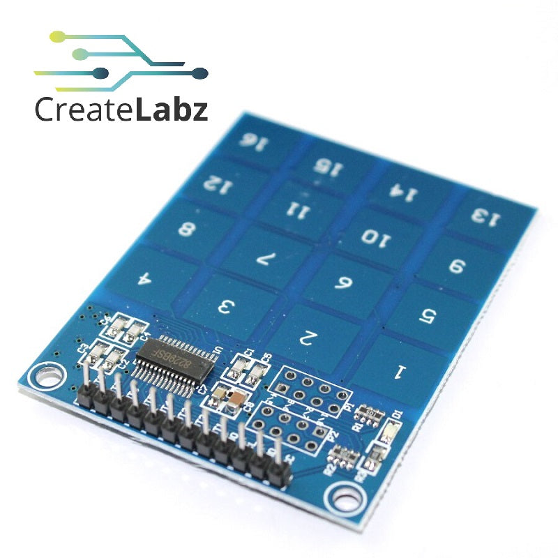 Capacitive Touch Key Pad 16 keys 4x4 TTP229 – CreateLabz Store