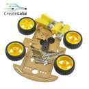 4 Wheel Drive Robot Car Single Layer Chassis Kit (Transparent)