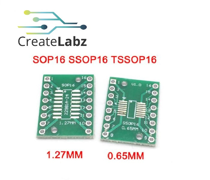 SOP16 SSOP16 16-Pins SMD to DIP Adapter Converter PCB
