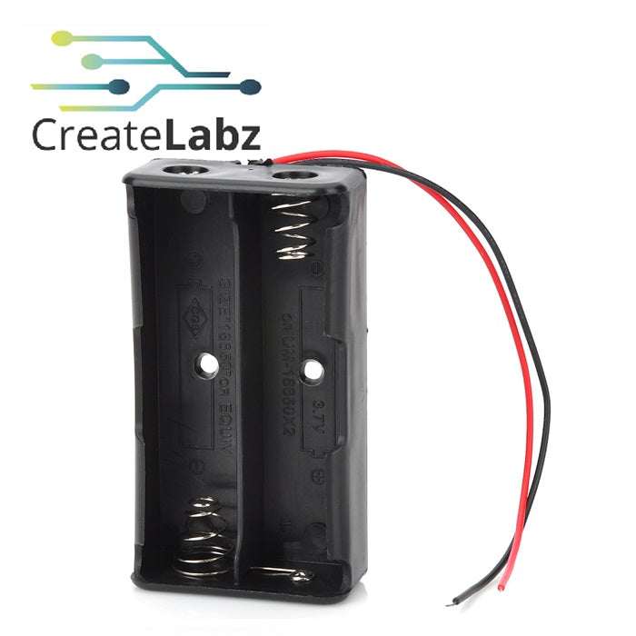 2x 18650 Battery holder/case plastic for 3.7V Li-Ion battery ( with DC Plug / without DC Plug)