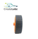 Rubber Wheel, Orange, 30mm, Fine Texture, for smart robot car