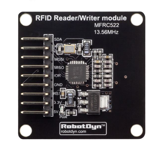 RFID Reader/Writer, NFC module, MFRC522 13.56Mhz, SPI/I2C(Robotdyn ...