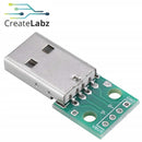 USB-A to DIP Adapter board USB male to 4-pin socket 2.54mm pitch