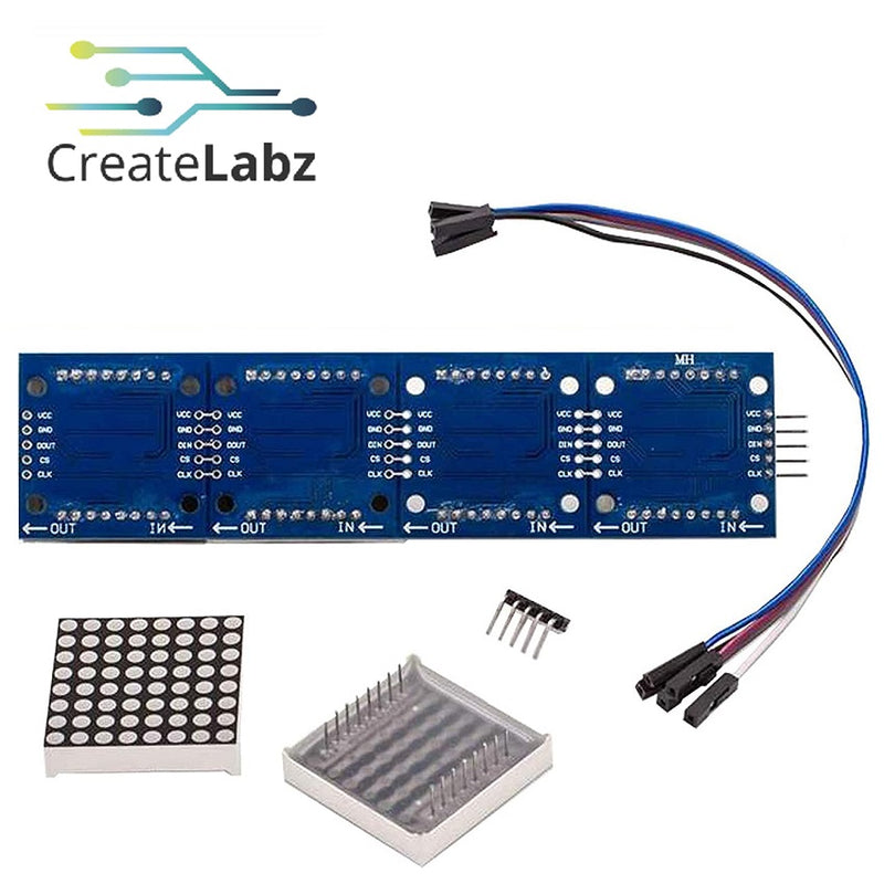 Matrix LED Dsiplay 32x8 module, MAX7219 4-in-1 dot-matrix display ...