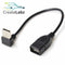USB 2.0 Type A Male  to Female Adapter 90 Degree Angled Extension Cable 20cm-Up