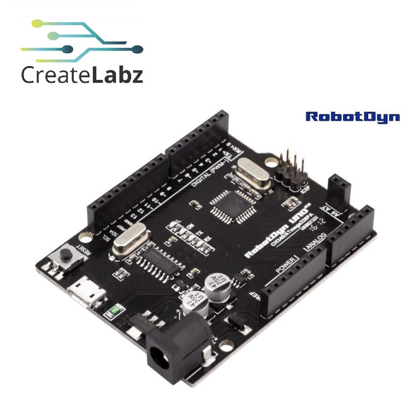 Arduino Uno R3 (Compatible, CH340G From Robotdyn) – CreateLabz Store