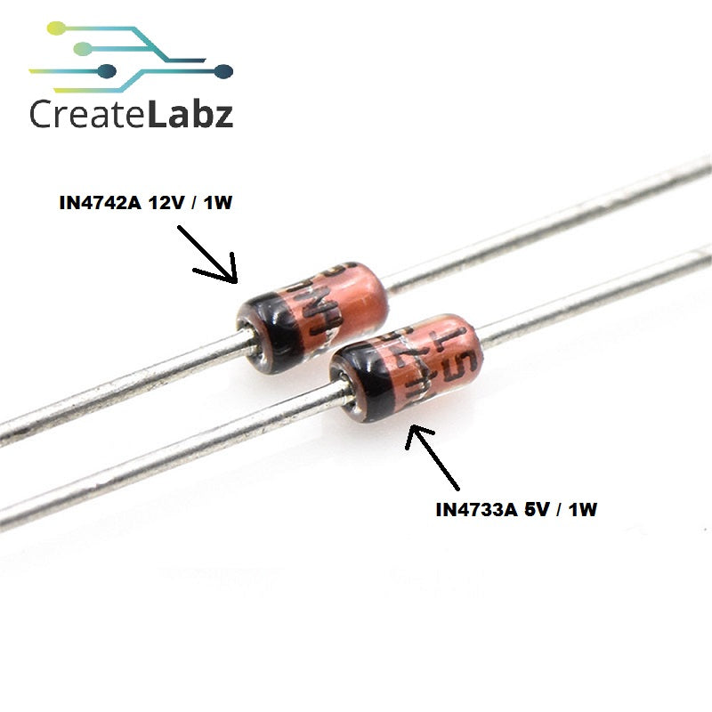 Zener Diode 1Watt IN4733A (5V) / IN4742A (12V) – CreateLabz Store