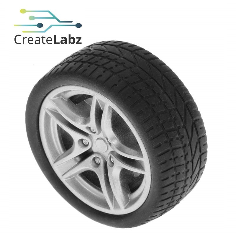 Rubber Wheel, Grey, 48mm for smart robot car