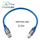 0.3m USB 2.0 Printer Cable Type A Male to Type B Male