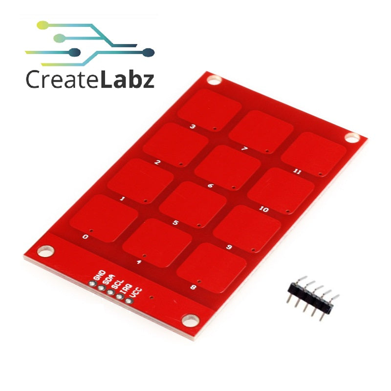 Capacitive Touch Key Pad 12 keys with I2C MPR121