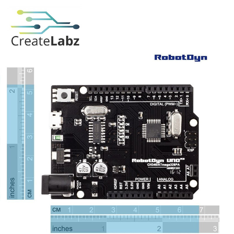 Arduino Uno R3 (Compatible) CH340G USB-serial (From Robotdyn)