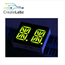 2-Digit 0.54" LED  14-segments display, common-anode, yellow-green