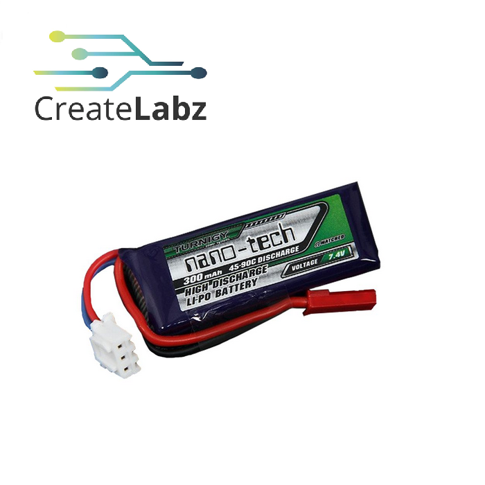 Turnigy Nano-Tech Li-Poly Battery 7.4V 2S1P (2 cell) 45/90C 300mAh