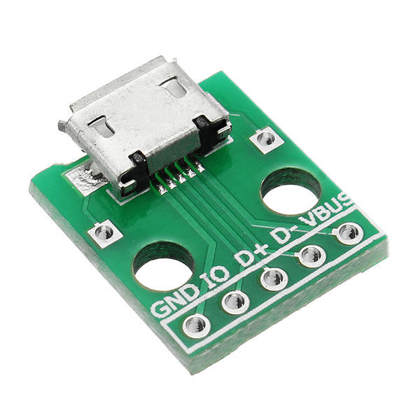 Micro-USB to DIP Adapter board USB female to 5-pin socket 2.54mm pitch