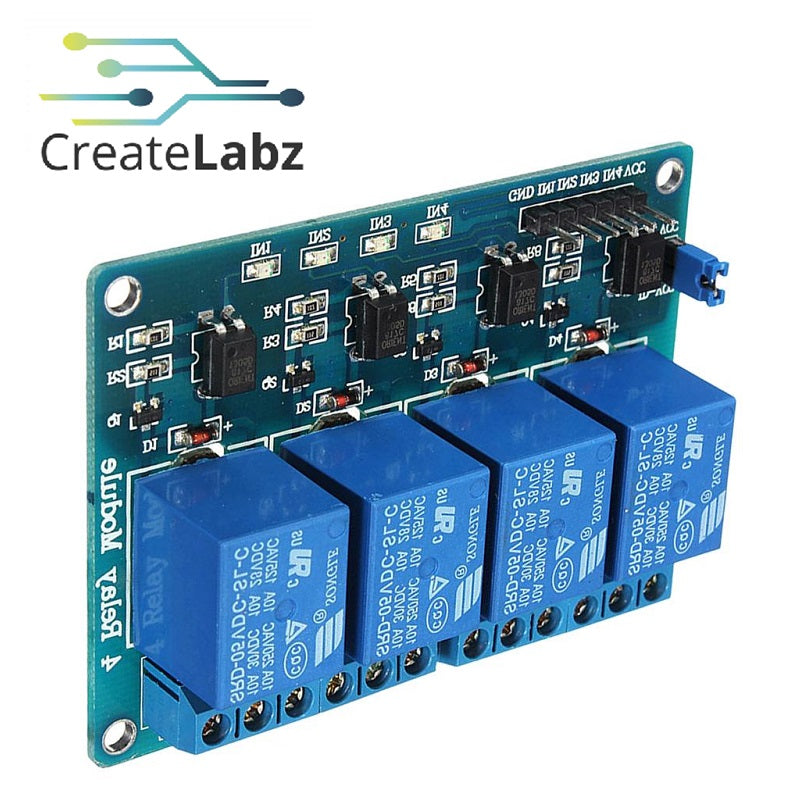 Relay Module  4-channel relay,  5V low level trigger 10A contacts