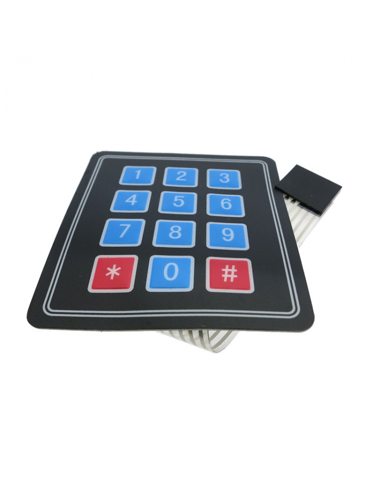 3x4 Key Button Membrane Switch