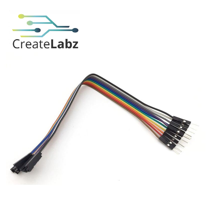 uxcell 32cm Long 10 Pins Male to Female Wire Jumper Cable Line Connector