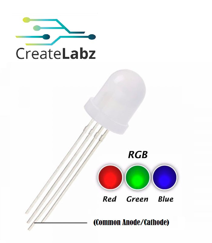 RGB LED, Diffused, DIP (5mm / 10mm)