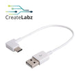USB 3.0 Type C Male Right Angle to Type A Male Cable Adapter, 25cm